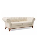 Ver imagem 1 de Sofá Royale 2 Lugares 150cm Off White Bouclé Estilo Clássico Sallar Home