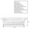 Ver imagem 4 de Sofá Royale 2 Lugares 150cm Off White Bouclé Estilo Clássico Sallar Home