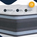 Ver mais imagens de Cama Box Baú com Colchão de Espuma D45 Double Face Territory Hellen + Auxiliar Solteiro 88cm