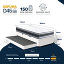 Ver imagem 4 de Cama Box Baú com Colchão de Espuma D45 Double Face Territory Hellen + Auxiliar Solteiro 88cm