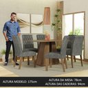 Ver imagem 3 de Conjunto Sala de Jantar Mesa Tampo de Madeira 6 Cadeiras Rustic/silver Fabiana Madesa
