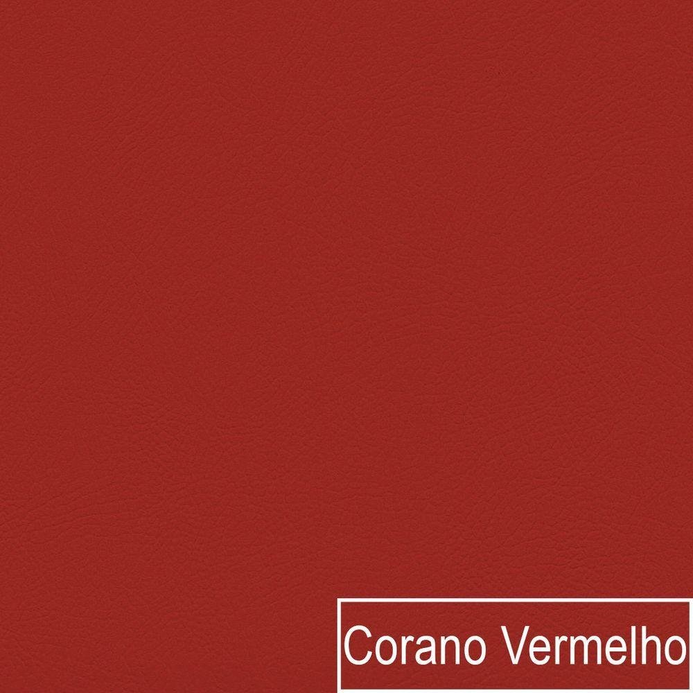 Kit Cabeceira e Calçadeira Baú Queen Everest P02 160cm Corano - Doce Sonho Móveis Vermelho - 2