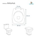 Ver imagem 3 de Assento Sanitário com Amortecedor Anturius Verde para Vaso Luzarte