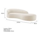 Ver imagem 3 de Divã Recamier Orgânico França 250cm Lado Direito Bouclé