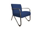 Ver imagem 1 de Poltrona Decorativa Bela Suede Azul Marinho Braço Cromado Mz Decor