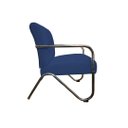 Ver imagem 3 de Poltrona Decorativa Bela Suede Azul Marinho Braço Cromado Mz Decor
