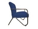 Ver imagem 3 de Poltrona Decorativa Bela Suede Azul Marinho Braço Cromado Mz Decor