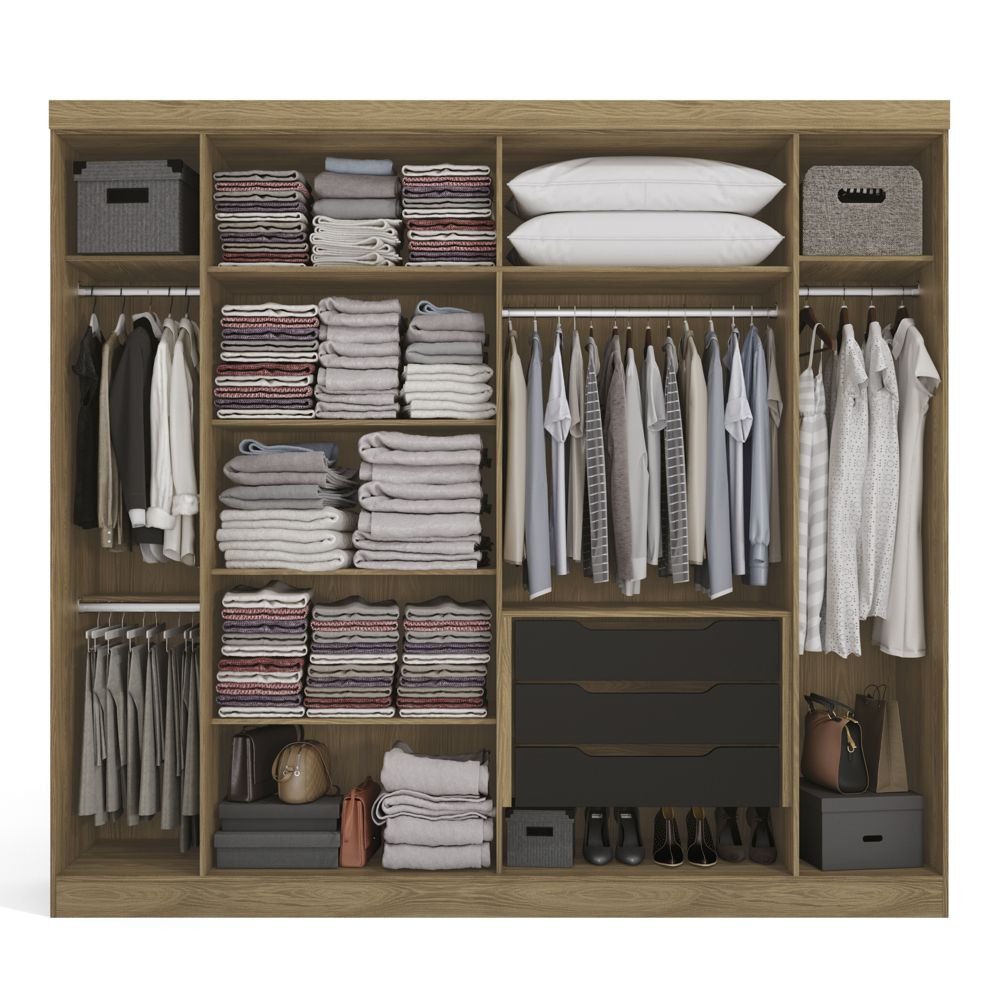 Guarda Roupa 240cm 06 portas e 03 gavetas M556 Kappesberg Móveis Kappesberg - 4