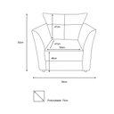 Ver imagem 4 de Kit Namoradeira + 2 Poltronas Decorativa Isis + 1 Puff Retangular Couro Rosa Pink Pés Madeira Mz Dec