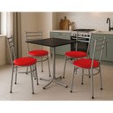 Ver imagem 3 de Conjunto Mesa Cinza 70x70cm Tampo Preto com 4 Cadeiras Epoxi