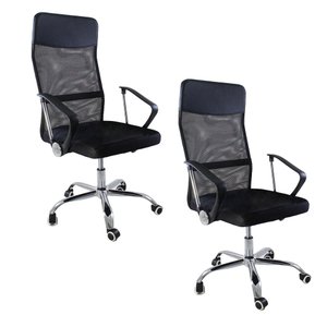 Kit 2 Cadeiras de Escritorio Nagano Tela Mesh Ergonômica