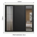 Ver mais imagens de Guarda-roupa Casal Madesa Kansas 3 Portas de Correr com Espelhos 3 Gavetas