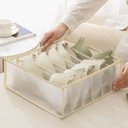 Ver imagem 7 de Colmeia Organizadora Gaveta Tela Nylon Respirável 32x32x12cm:bege