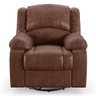 Poltrona do Papai Reclinável Sala de Cinema Barcelona Glider Manual Giratória Usb Pu Marrom Brilho - 1