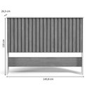 Ver imagem 2 de Cabeceira Detroit Casal Ripado Tebarrot Cor Nature