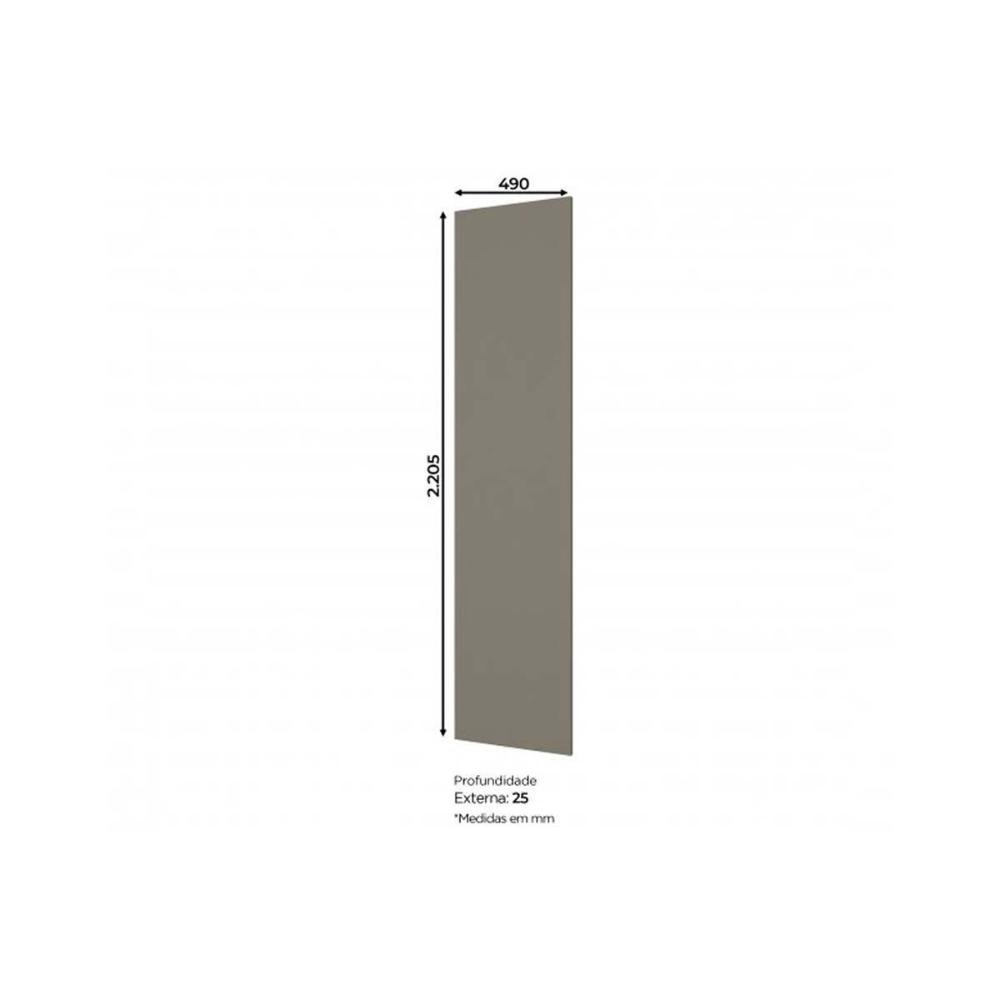 Módulo Cozinha Henn Connect Painel de Edição P/ Fechamento Lateral 220x49x205cm Off White-henn - 3