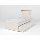Ver imagem 3 de Cama Solteiro Bicama Juvenil Roberta Auxiliar Off White Madeira Tebarrot Móveis