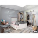 Ver imagem 2 de Cama Solteiro Bicama Juvenil Roberta Auxiliar Off White Madeira Tebarrot Móveis