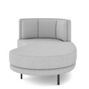 Ver imagem 4 de Sofá Chaise Longue Sala de Estar Living Lucca Direito D02 Bouclê Cinza B-56 - Lyam Decor