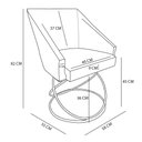 Ver imagem 6 de Poltrona Luxo Alana Suede Grafite Base de Ferro Dourado - Pallazio