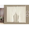 Cortina Janela Idealle 2,00x1,70 Blackout com Pedraria - Creme - 1