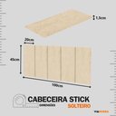 Ver imagem 6 de Conjunto Quarto Solteiro Cabeceira Autocolante e 1 Mesa de Cabeceira 2 Gavetas Corrediça Telescó