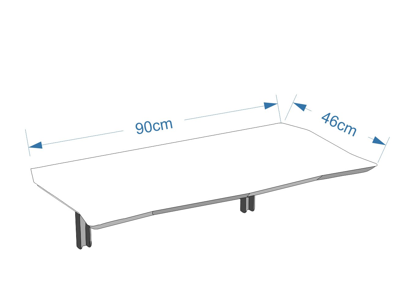 Mesa Dobrável 90 cm Linha Apetit com 2 Banquetas - Cor Vermelho - 4