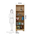 Ver imagem 3 de Armário Multiuso 2 Portas com Chave 100% Mdf Bordo Rio Doce Amendoa/offwhite