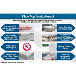 Pillow Top Colchão Casal Super Plush Pilow IN (138x188) - Herval - 2