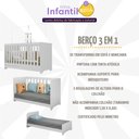 Ver imagem 3 de Berço 3 em 1 para Colchão 60x130cm Pipoca Multimóveis Bb0527 Branco