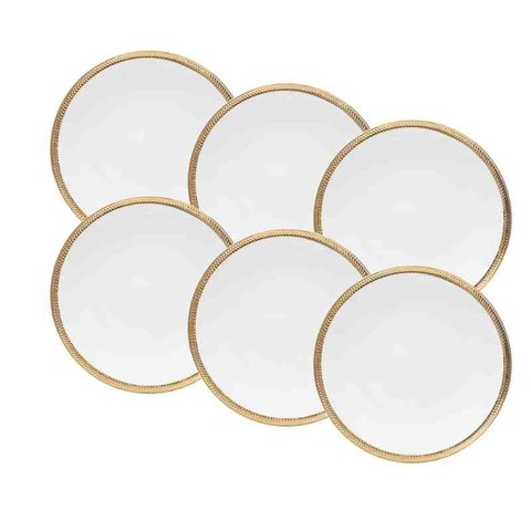 Conjunto 6 Pratos Rasos de Porcelana Paddy 27 cm Wolff