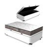 Cama Box Baú + Cabeceira Cassis e Colchão Solteiro Ortobom Light D23 88cm - 2