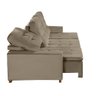 Sofá Modular 6 Lugares Retrátil E Reclinável 3.05M Bege - 6