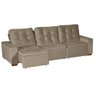 Sofá Modular 6 Lugares Retrátil E Reclinável 3.05M Bege - 7