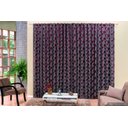 Ver imagem 1 de Cortina Janela Austria Estampada 2,00x1,70 Jacquard Vinho - Vermelho escuro