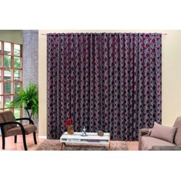 Cortina Janela Austria Estampada 2,00x1,70 Jacquard Vinho - Vermelho escuro - 1 Cortina Janela Austria Estampada 2,00x1,70 Jacquard Vinho - Vermelho escuro - 1
