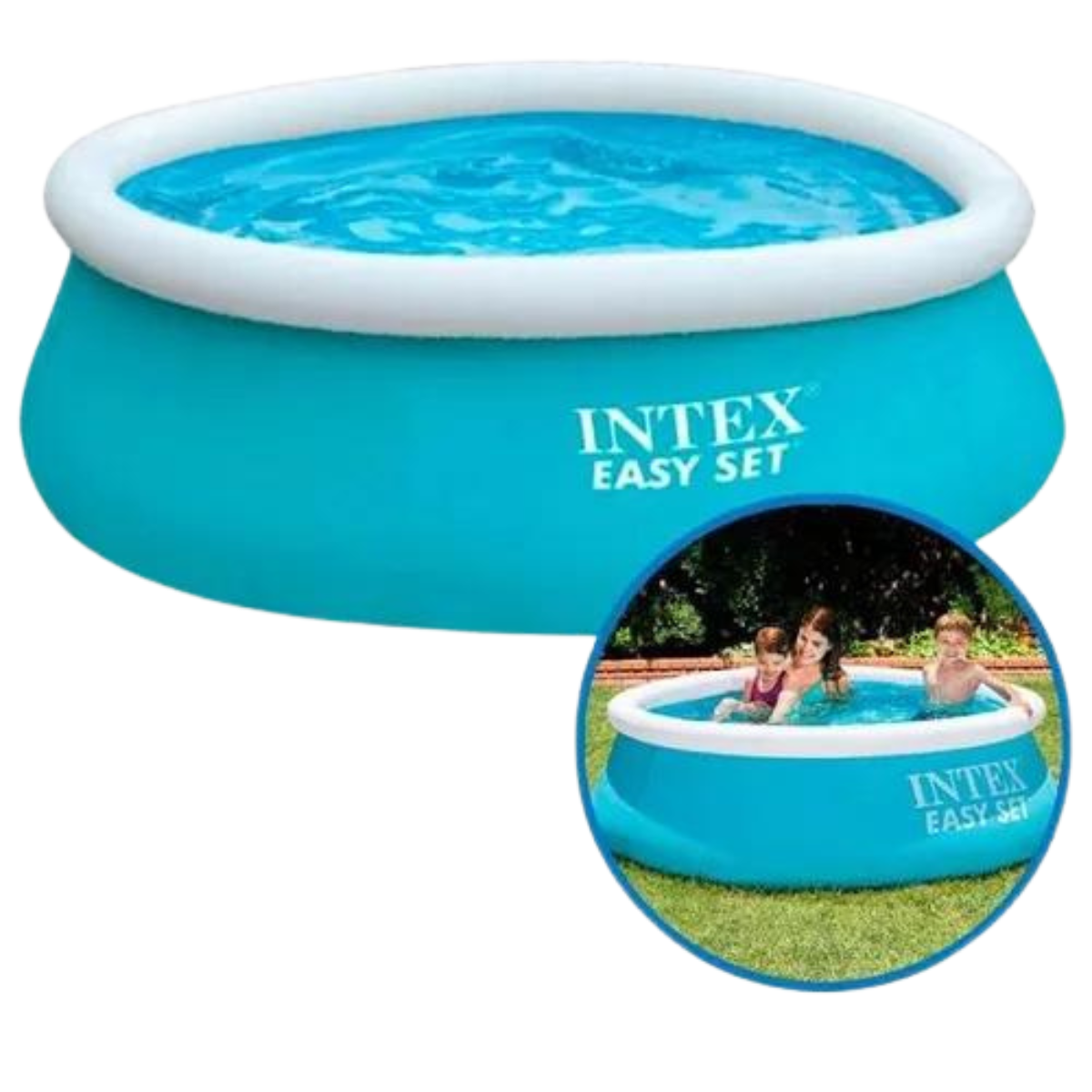 Piscina Inflável Intex Borda Inflada Easy Set 880l 183x51cm:azul - 8