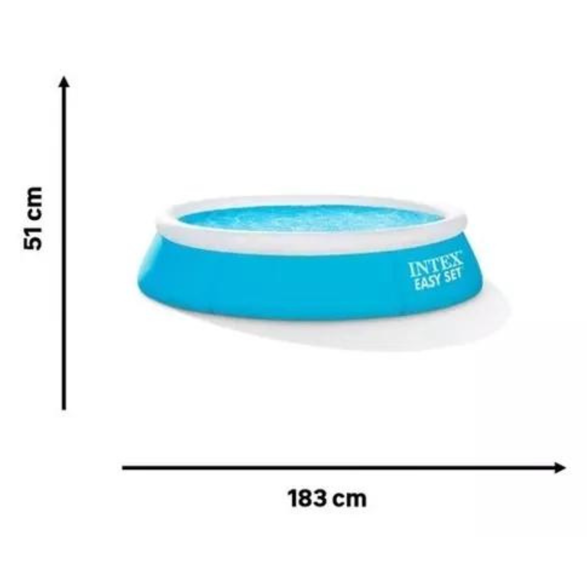 Piscina Inflável Intex Borda Inflada Easy Set 880l 183x51cm:azul - 2