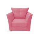 Ver imagem 2 de Poltrona Decorativa Isis Suede Rosa Pés Madeira Mz Decor