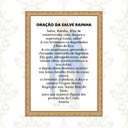 Ver imagem 1 de Quadro Moldura Dourada Oração Salve Rainha 33x24cm:com Acetato