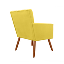 Ver imagem 4 de Kit 2 Poltronas Cadeiras Decorativa para Recepção Cecília Suede Amarelo - Incasa Decor