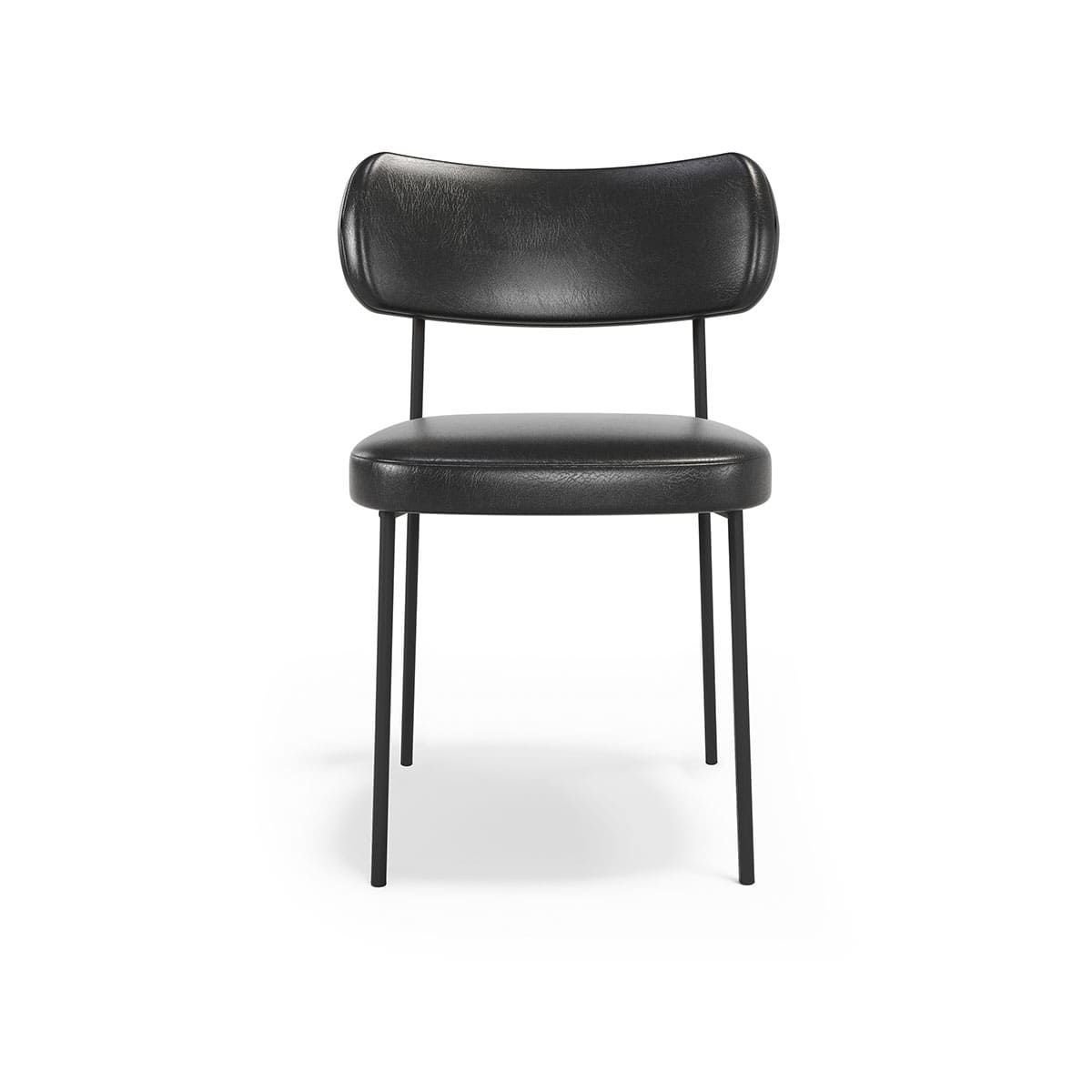 Cadeira Estofada Mona para Sala Jantar Gourmet em Aço-couríssimo-edecasamoveis - 4