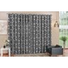Cortina Semi Blackout Jacquard 3,00x2,70 Ilhós Cromado - Preto - 1