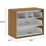 Conjunto Banheiro Gabinete 80 cm 03 Gavetas Com Cuba E Espelheira Oslo B06 Tau Cristal - Lyam Decor - 7