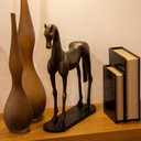 Ver imagem 2 de Escultura Decorativa Cavalo em Resina Bronze 42cm Ss0250 Btc