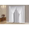 Cortina Sala Eudora 3,00x2,00 Semi Blackout com Voal Liso - Cinza Claro - 1