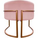 Ver imagem 3 de Poltrona Decorativa Recepção Luna Suede Cores Base de Ferro Bronze - Rosê, Suede