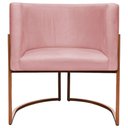 Ver imagem 6 de Poltrona Decorativa Recepção Luna Suede Cores Base de Ferro Bronze - Rosê, Suede