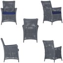 Ver imagem 5 de 4 Poltronas e 1 Mesa Igapó em Alumínio Pintura Preta Corda Náutica Estofado 10