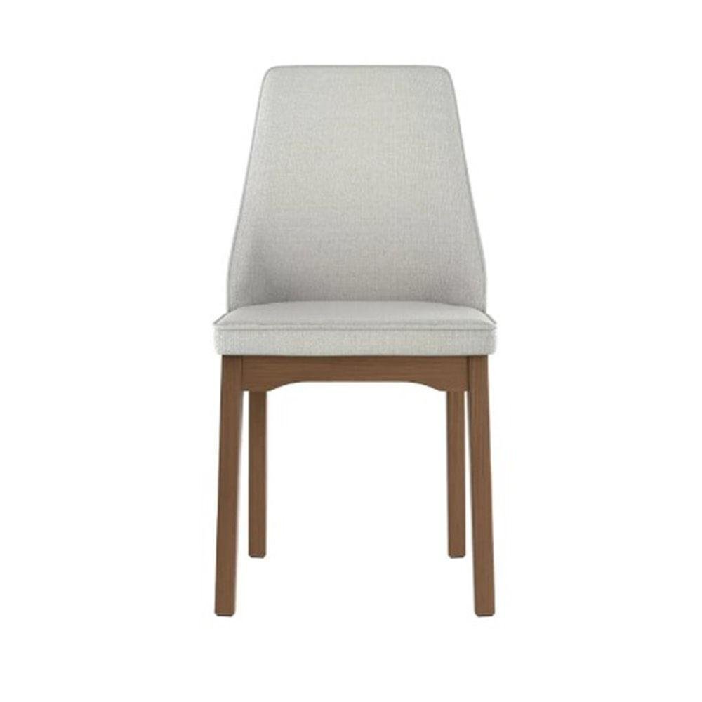 Kit 2 Cadeira Elsie Matelasse Linho Base Natural 45cm - 70697 - 2